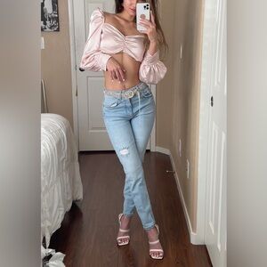 Satin Cropped Top